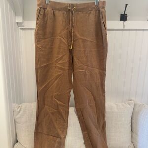 Ellen Tracy Brown Ankle Cropped Pants with Relaxed Fit